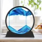 3D Moving Sand Art Lamp With Stand | Sand Lamp For Room & Home Decoration | Sandscapes Frame For Table | Random Colour