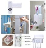 Automatic Toothpaste Dispenser With Toothbrush Holder Wall Mounted Durable Hygienic And Convenient Bathroom Accessory - Image 3