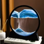 3D Moving Sand Art Lamp With Stand | Sand Lamp For Room & Home Decoration | Sandscapes Frame For Table - Image 3