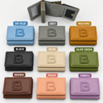 Premium Imported Ladies Mini Wallet – Stylish Check Design with Gold Lock - Image 2