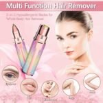 2 in 1 Eyebrow Trimmer and Shaver, Recebrow Removal Flawless Hair Remover 2 in 1 Hair Remover Trimmer For Women, Flawless Facial Machine Razor, Painless Eye (With Box ) - Image 5