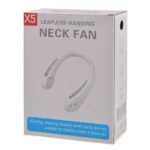 X5 Leafless Hanging Neck Fan with Adjustable Neck Band - Portable Rechargeable Neck Fan - Neck Fan For Summer (Random Color) - Image 9
