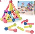 Magnetic Toys Building Blocks - 36 PCS Kids Magnet Balls and Rods Set Toddler STEM Sticks Toy Learning Educational Block Games Stacking Toys for Boy Girl Age 3+ Years Old Preschool - Image 3